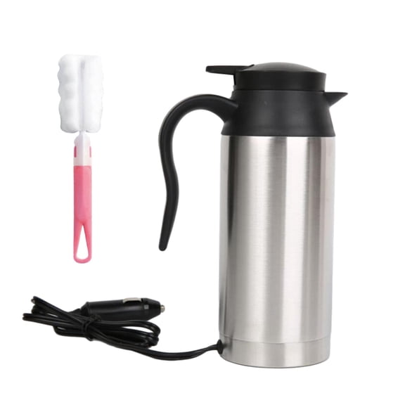 Car Kettle Car Heating Travel Cup for Boiling Water, Eggs, Coffee, Tea Water Heating Cup Car Water Boiler for Truck Self Driving Tour 750ml 12V 100W