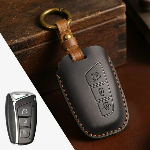 Car Key Case Cover For Hyundai Grand Santa Fe IX45 GENESIS EQUUS AZERA 2013 2014 2015 2016 Accessories Keychain Car-Styling