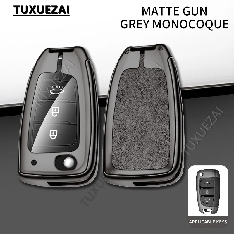 Hyundai Key Fob Cover Case - TPU Skin Protector, 5 Button, Red, Fits Multiple Models