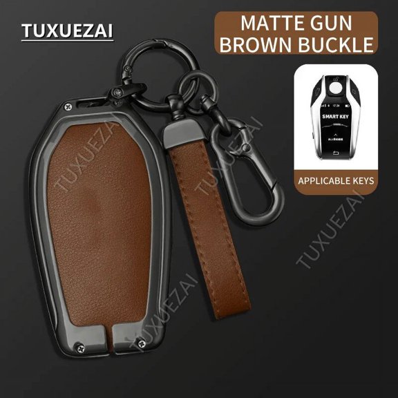 Car Key Case Keyring For BMW C-Type X5 X3 X6 X7 530LE 7 Series 730li 740 630GT Remote Cover Keyfobs Chain Auto Accessories