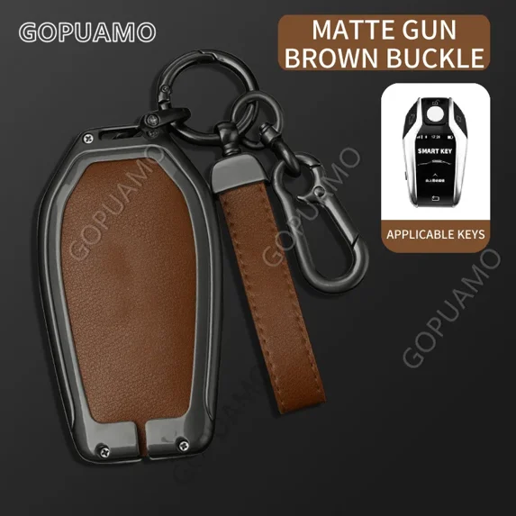 Car Key Case Keyring For BMW C-Type X5 X3 X6 X7 530LE 7 Series 730li 740 630GT Remote Cover Keyfobs Chain Auto Accessories