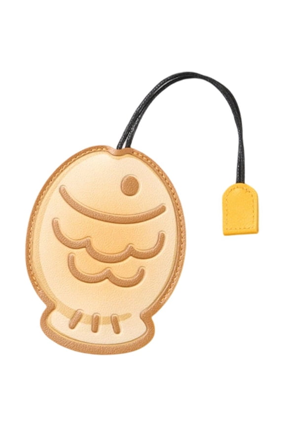 Car Key Cases, Creative Pull Out Key Fob Holder PU Leather Keychain Bag Sleeve Cartoon Fish Portable Key Pouch