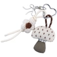 thumbnail image 1 of Car Key Chain Flowers Keychain Handbag Charm Heart Cartoon Mushroom Keyrings, 1 of 8