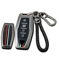 thumbnail image 1 of Car Key Cover Metal and Silicone Key Shell Stylish Key Fob Case Compatible with Mitsubishi Outlander 2022 2023 Key Remote Full Protection Key Holder, 1 of 9