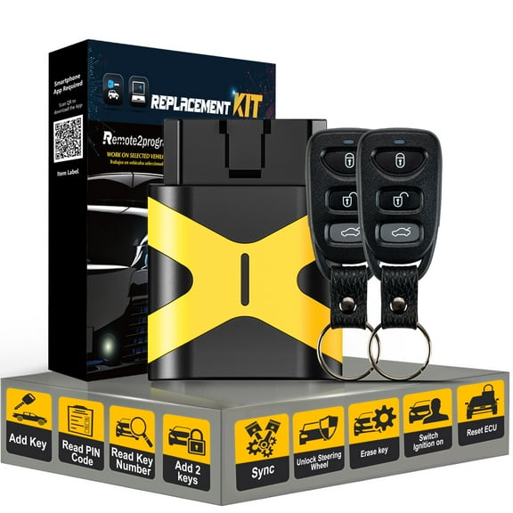 Car Key DIY Programmer Kit for No Working Remote and Keyless Entry Remote Replacement for 2007-2010 Hyundai Elantra/2006-2010 Hyundai Sonata with FCC: OSLOAK-310T