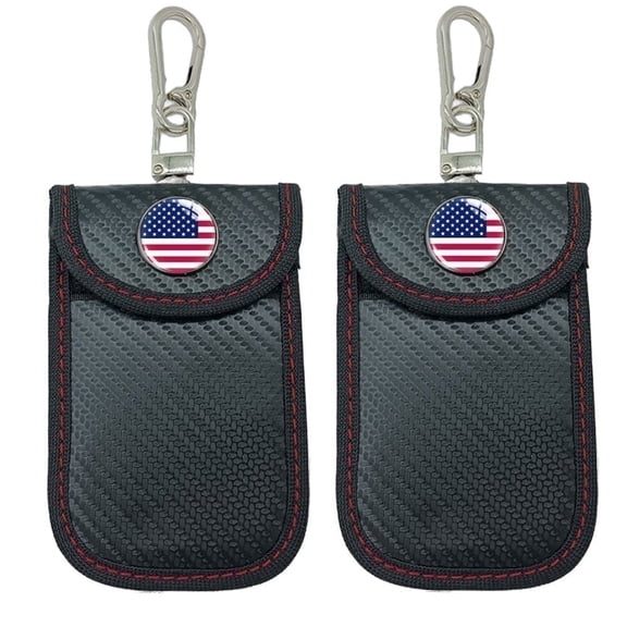 Car Key Faraday Bags, Faraday Pouch, Car RFID Blocking Holder Key Fob Protector Cage, Signal Block Anti-Theft Fob Case