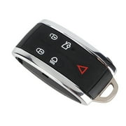 Car Key Fob, 5 Buttons Remote Shell ABS Heatproof Antiaging Abrasion Resistance Replacement for Jaguar XF 2009-2012 Upgrade