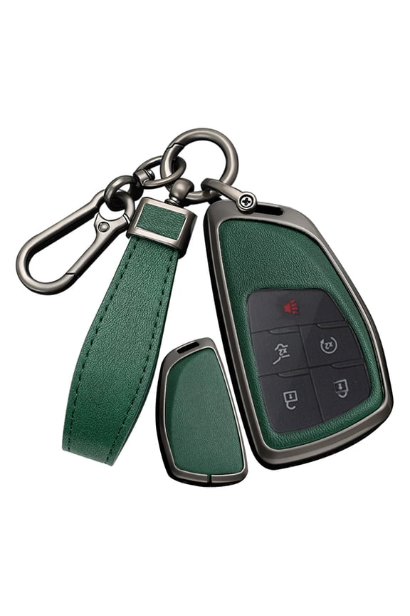 Car Key Fob Cover Case Compatible with Chevy Silverado Traverse Equinox GMC Sierra 1500 2500HD 3500HD 2022-2025 Key Holder PU Leather Key Shell Keychain 3/4/5/6/7 Button Accessory