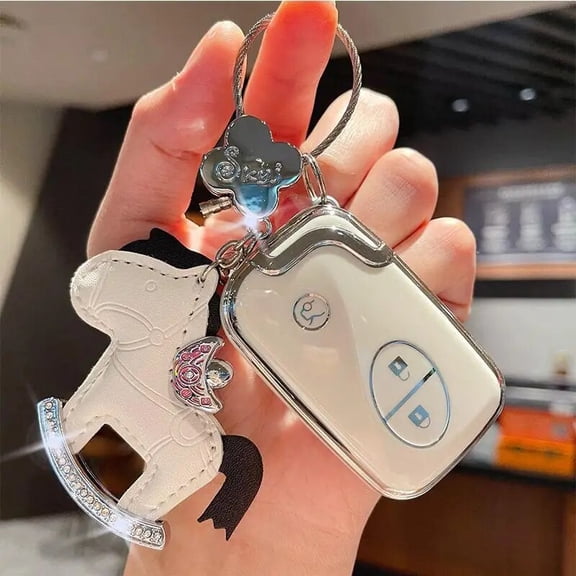 Car Key Fob Cover Case Fit for Lexus CT200H ES350 Car Key Protective Cover Keychain TPU Key Holder 3 Buttons