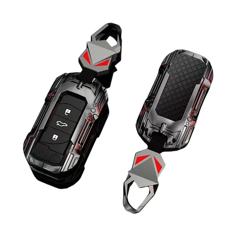 Car Key Fob Cover for Toyota Venza 2020-2024, Heavy Duty Hard Case, Scratch-Resistant Protective Shell with Keychain, Compatible Keyless Entry Remote Vehicle Accessories,D-Black