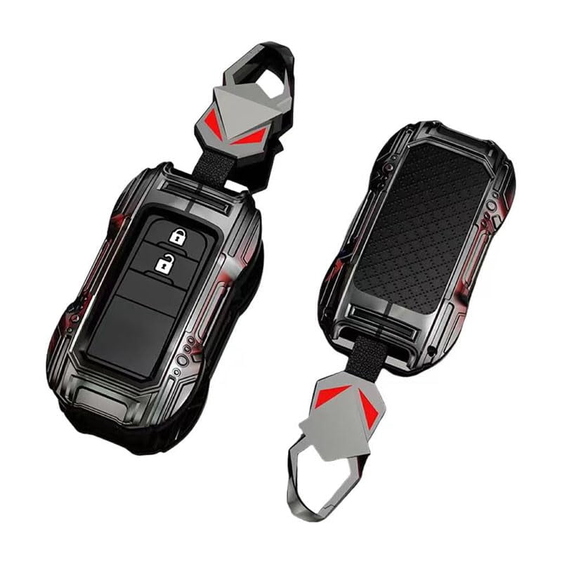 Car Key Fob Cover for Toyota Venza 2020-2024, Heavy Duty Hard Case, Scratch-Resistant Protective Shell with Keychain, Compatible Keyless Entry Remote Vehicle Accessories,B-Black