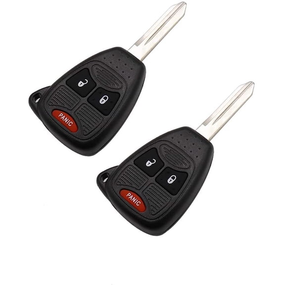 Car Key Fob Keyless Entry Remote 2011 - 2012 for Chrysler 200, 2008 - 2011 for Avenger, 2006 - 2008 for Ram, 2006 - 2007 for Jeep Commander, Set of 2, Replace#