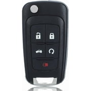 Car Key Fob Keyless Entry Remote Compatible with Chevy Cruze/Camaro/Impala/Equinox/GMC Terrain/Buick Lacrosse 2010 2011 2012 2013 2014 2015 2016 2017 5 Buttons Key for OHT01060512 (2 Packs)