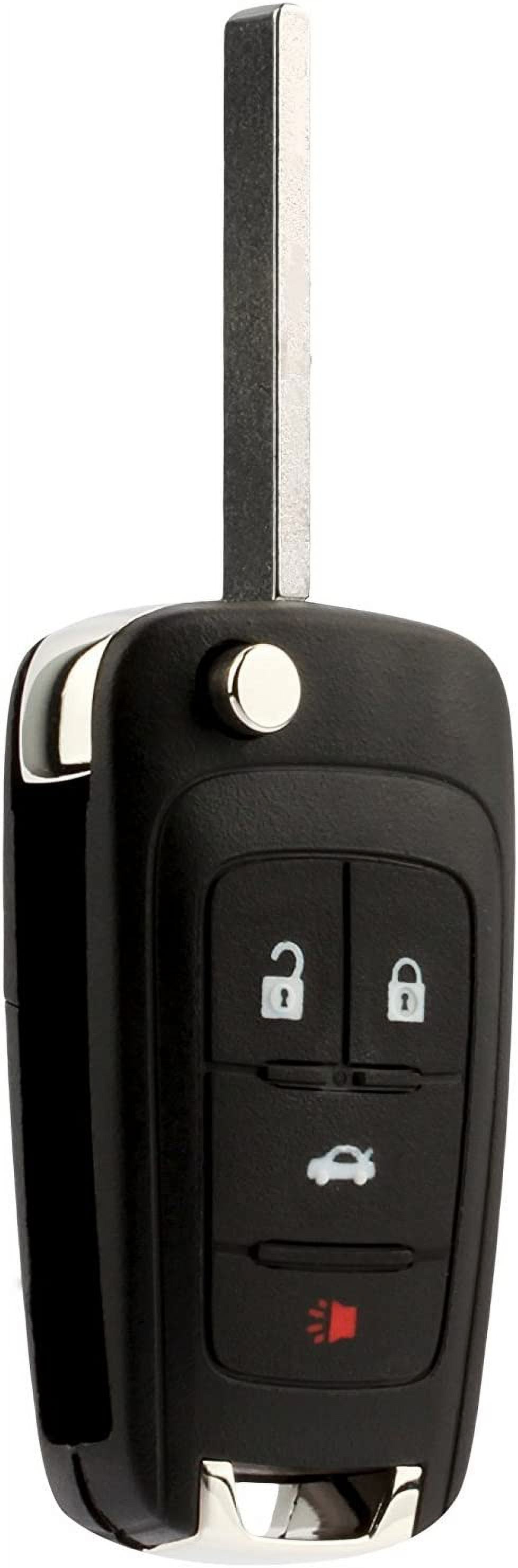 Car Key Fob Keyless Entry Remote Flip fits 2010-2017 Buick Allure Encore Lacrosse Regal Verano / Chevy Camaro Cruze Equinox Impala Malibu Sonic / GMC Terrain (OHT01060512)