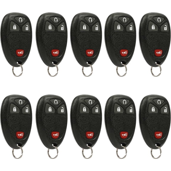Easy to Use Car Key Fob Keyless Entry Remote fits Chevy, Cadillac, GMC, Buick, Saturn, Suzuki (OUC60270, OUC60221), Bulk of 10