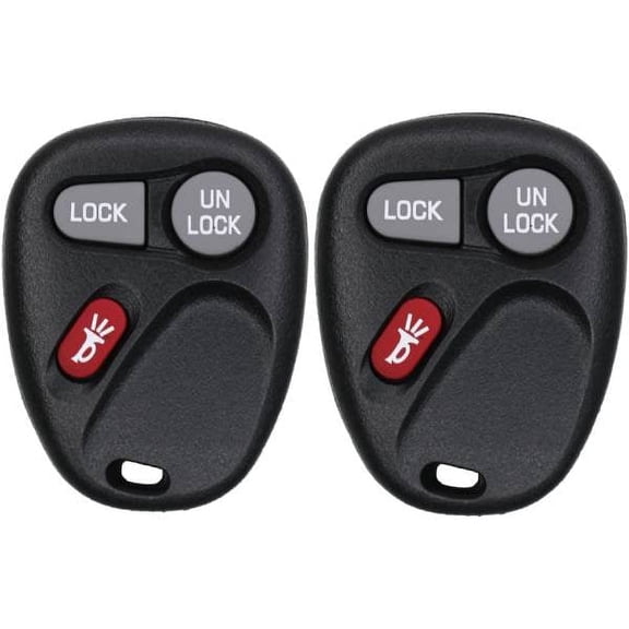 Car Key Fob Keyless Entry Remote for 2002 Chevrolet Suburban FCC KOBLEAR1XT Part Number 15042968 Pack of 2