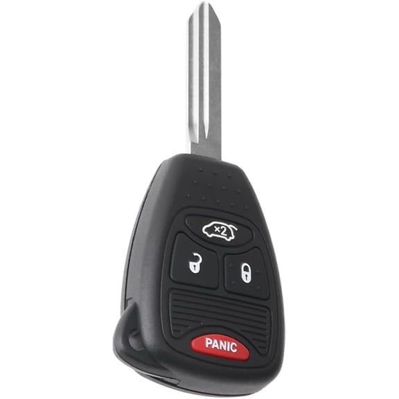 Car Key Fob Keyless Flip Entry Remote OHT692713AA 4 Button Vehicles Replacement Compatible with Aspen Sebring Avenger Charger Durango Ram Commander Compass Wrangler