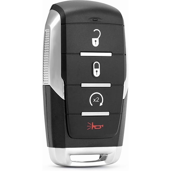 Car Key Fob Replacement 4-Button Keyless Entry (1PC) 433MHz Compatible with 2019-2024 Ram 1500 FCC ID OHT-4882056 4A CHIP