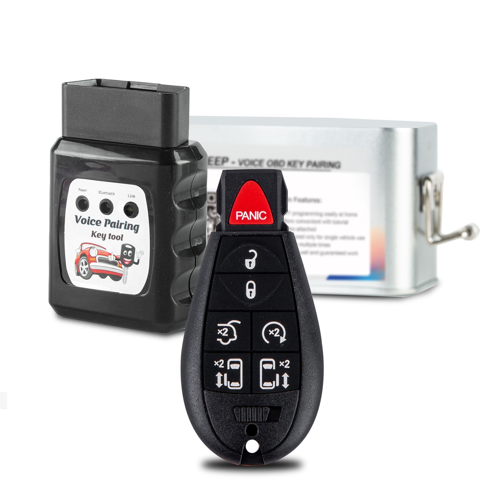 Car Key Fob Voice OBD Kit Replacement for 2008-2016 Chrylser Town & Country 2008-2020 Dodge Grand Caravan M3N5WY783X IYZ-C01C