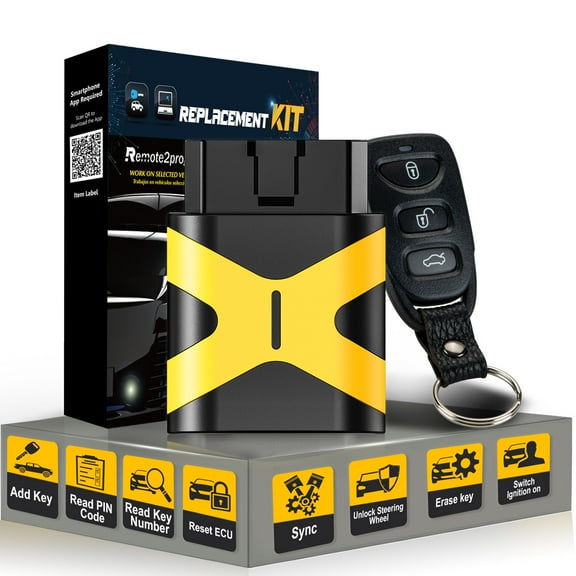 Car Key Programming Tool and Porgrammable Keyless Entry Remote Replacement for 2014-2019 Hyundai Elantra Sedan (SE, SEL) with FCC: OSLOKA-423T