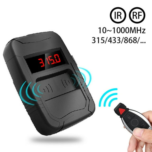 Car Key Remote Control Frequency Tester 10-1000MHz Digital Counter With IR Signal Detection For Auto Fobs Garage Door Black