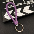 thumbnail image 1 of Car Key Ring Hand-woven Leather Rope Keychain Colorful DIY Pendant Key Chain Gift for Men Women Couples, 1 of 8