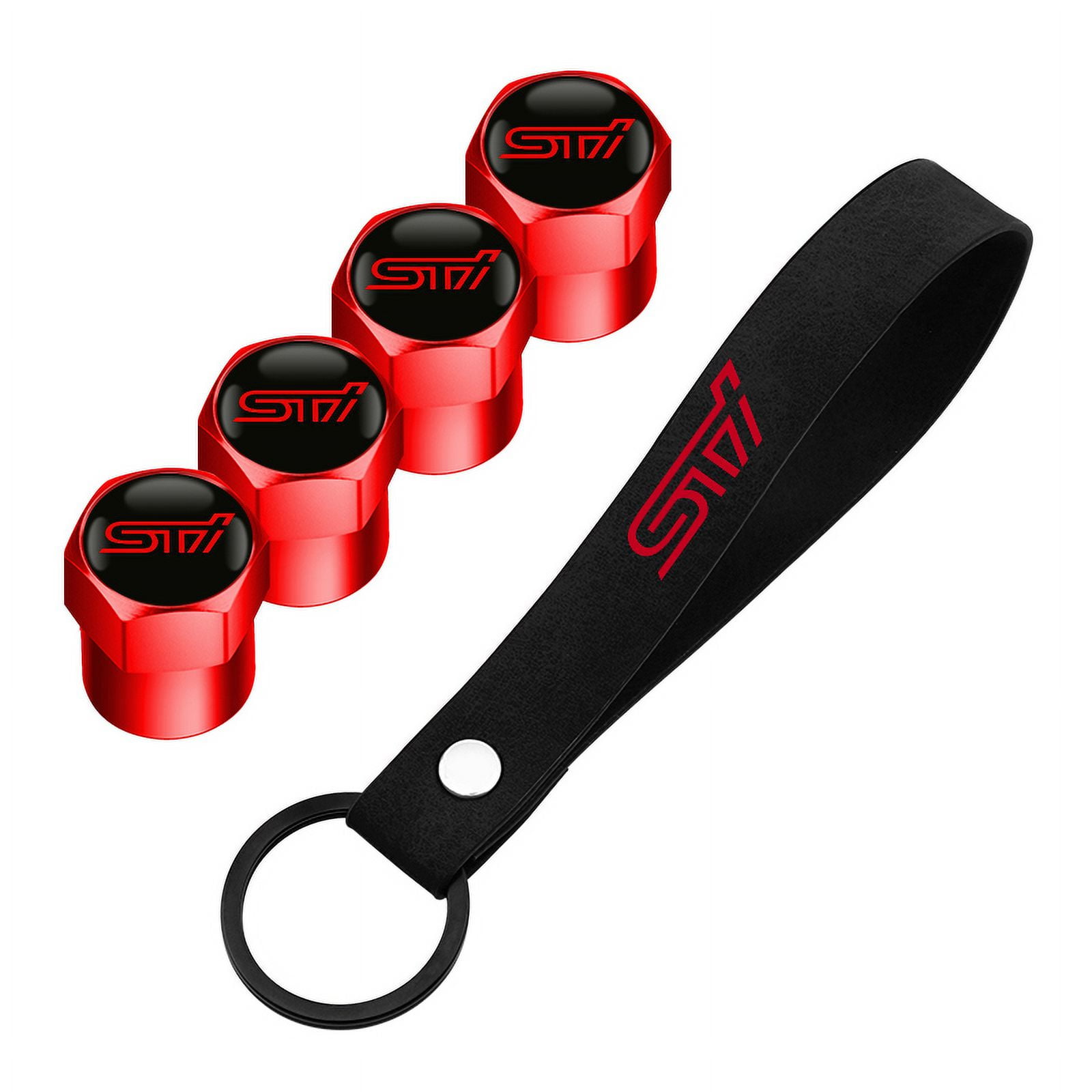Car Key ring Suede Rope keychain Metal Wheel Tire Valve Caps For Subaru ...