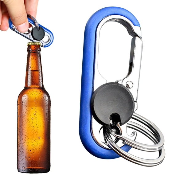 Car Keychain with Quick Release Clip – Detachable Key Ring Organizer for Men & Women, Heavy Duty Metal Carabiner Key Holder for Belt, Backpack, Travel & Everyday Carry, Blue
