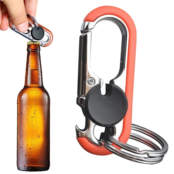 Car Keychain with Quick Release Clip – Detachable Key Ring Organizer for Men & Women, Heavy Duty Metal Carabiner Key Holder for Belt, Backpack, Travel & Everyday Carry, Orange