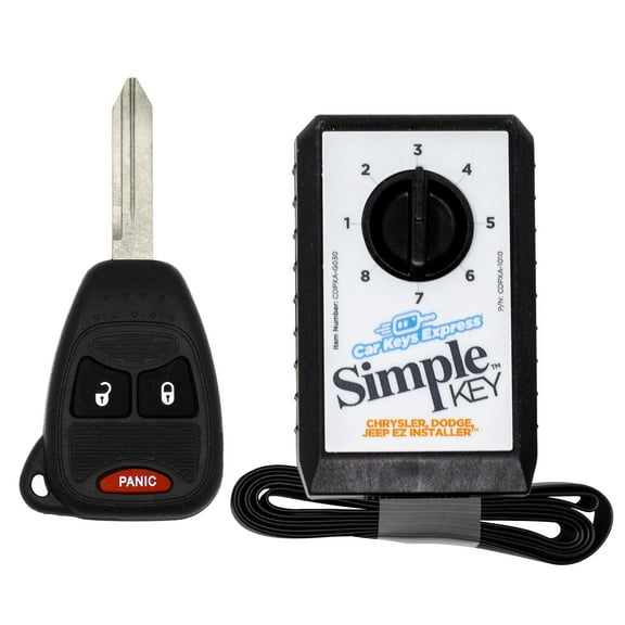 Car Keys Express 3-Button Remote Combo for Chrysler, Dodge, and Jeep with Simple DIY Replacement