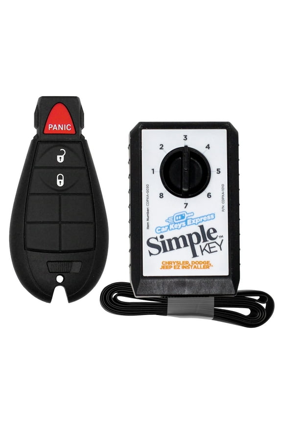 Chrysler, Dodge, and Jeep Simple Key, 3 Button Fobik Car Key Fob