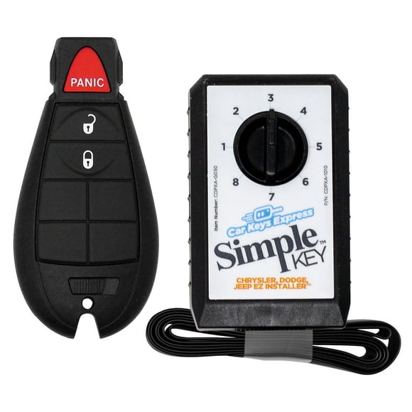 Car Keys Express Chrysler, Dodge, and Jeep Simple Key, 3 Button Fobik Car Key Fob