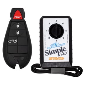 Car Keys Express Chrysler and Dodge Simple Key  4 Button Fobik Remote with Emergency Insert