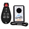 thumbnail image 1 of Car Keys Express Chrysler and Dodge Simple Key 7-Button Fobik with Emergency Insert and Optional 5-Button Pad, 1 of 10