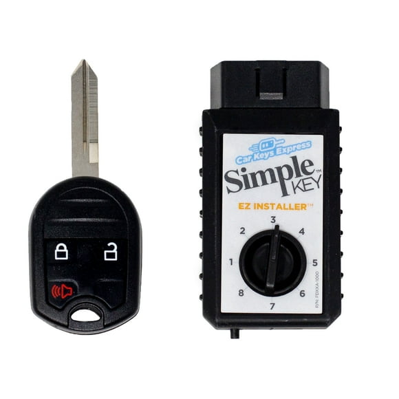 Car Keys Express Ford Simple Key - 3 Button Remote and Key Combo Car Key Fob