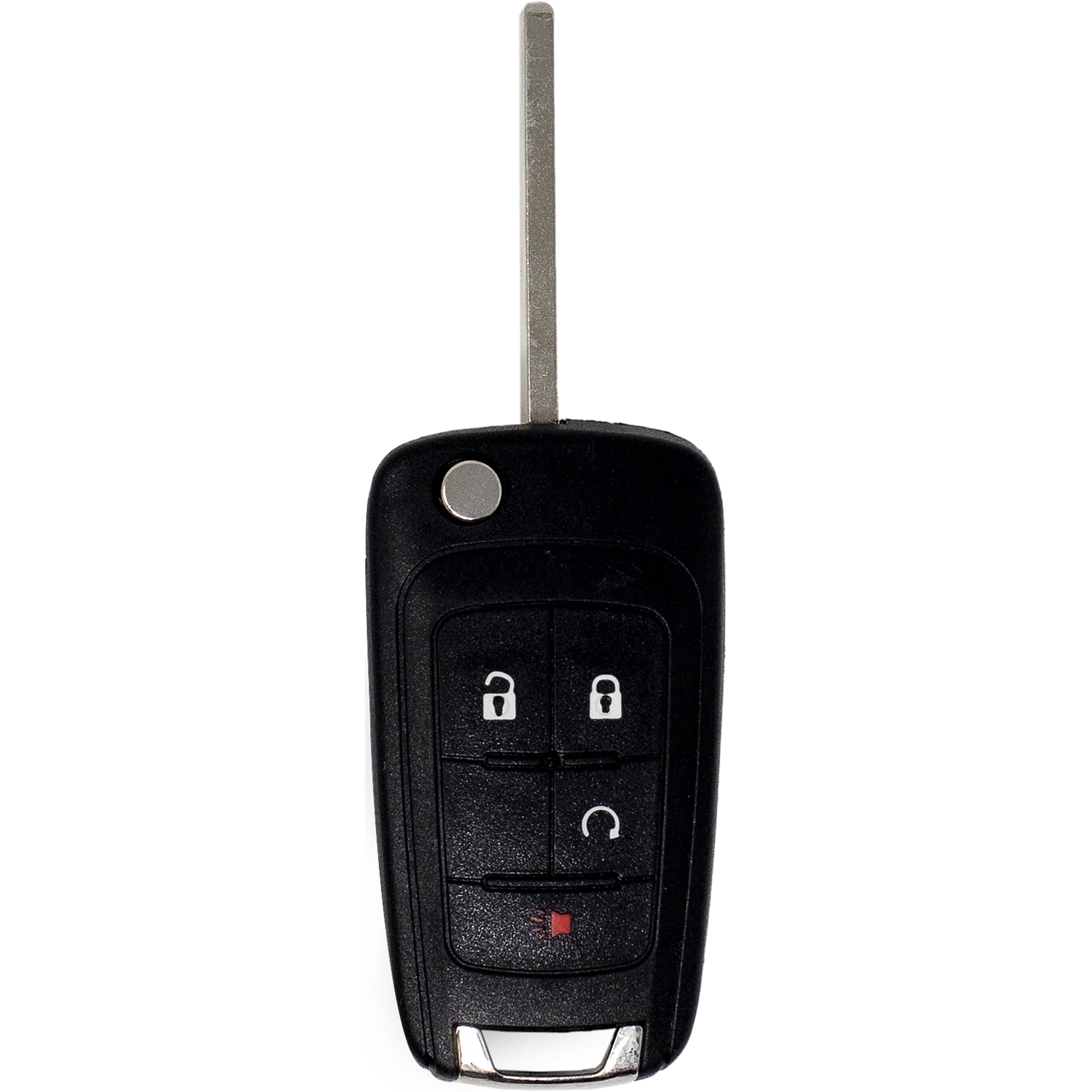 Car Keys Express GM Simple Key - 4 Button Flip Key with Remote Start Car Key Fob