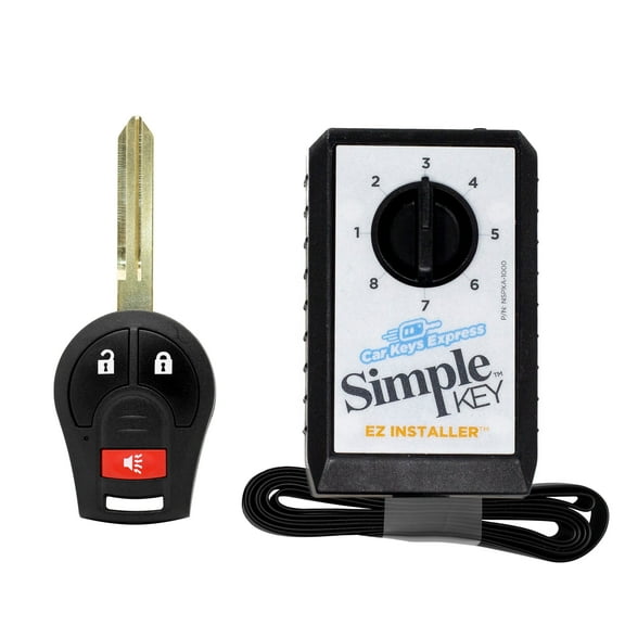 Car Keys Express Nissan Simple Key - 3 Button Remote and Key Combo Car Key Fob