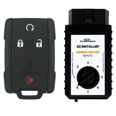 Car Keys Express - Replacement GM Remote - 3 Buttons (Lock, Unlock, and Panic) Includes programming device - Black