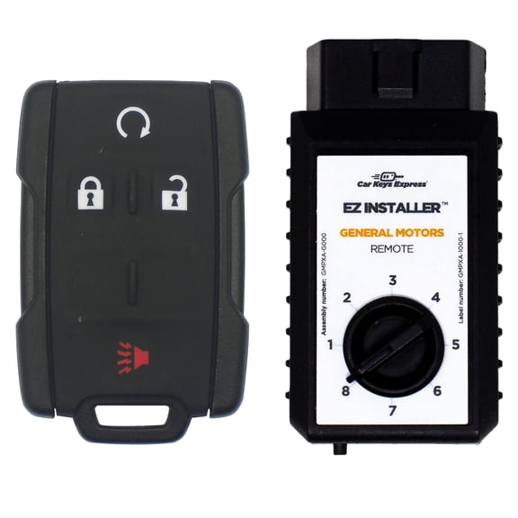 Car Keys Express Replacement GM Remote - 3 Buttons (Lock, Unlock, and Panic) Includes Programming Device