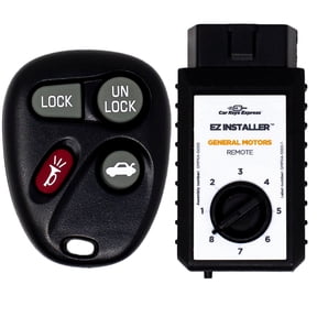 Car Keys Express Replacement GM Remote  4 Buttons (Lock, Unlock, Panic, and Trunk) with Programming Device and Button Pad Configurations