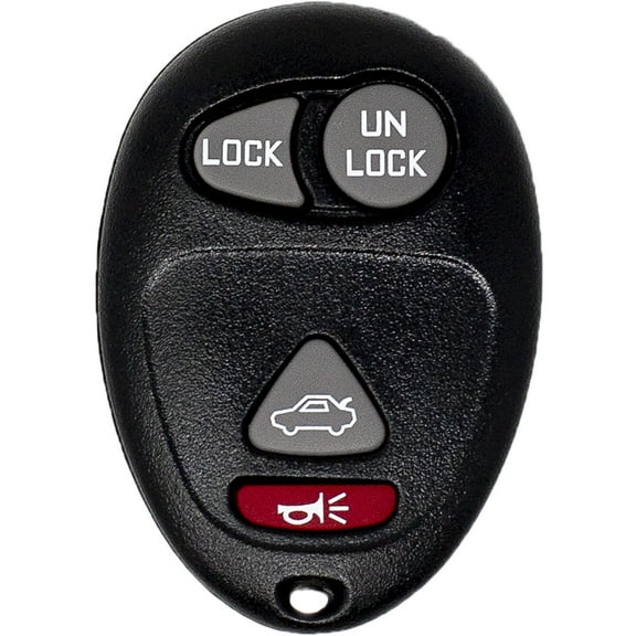Car Keys Express Replacement GM Remote - 4 Buttons (Lock, Unlock, Panic, and Trunk)