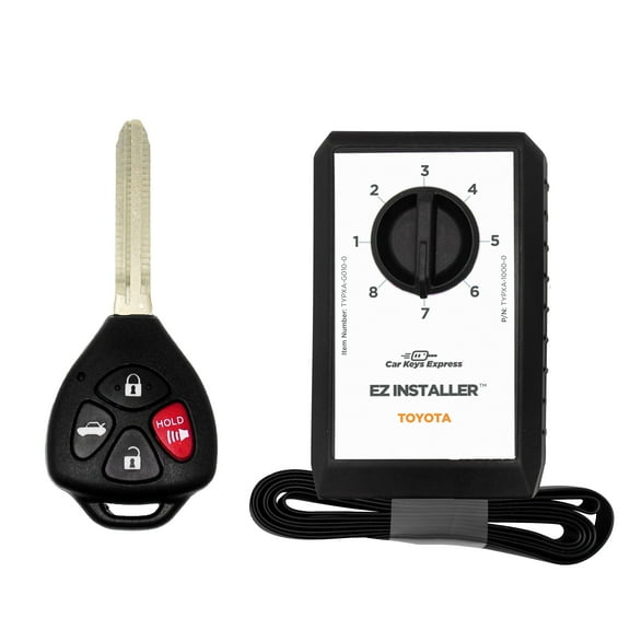 Car Keys Express Toyota Simple Key - 4 Button Remote and Key Combo with Trunk Car Key Fob