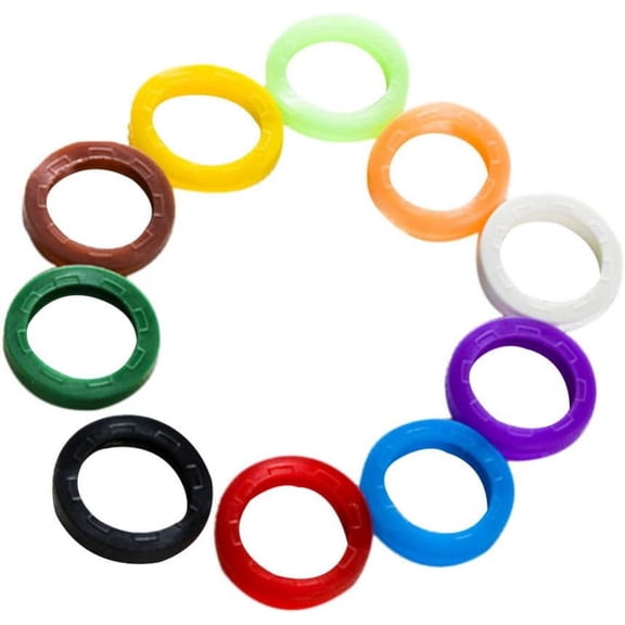 Car Keys Keychain 32 Pcs Bright Colored Silicone Key Identifier Elastic Key Sleeves Key Caps for Keys Organization Car Key Holder