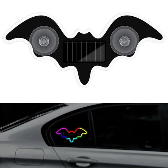 Car LED Ambient Light - Solar Powered Car LED Ambient Light,Unique Bat-Shaped Cars Decorative Lights,Waterproof Outdoor Cars Decor for Rear & Side Windows,Romantic Gift for Date Night