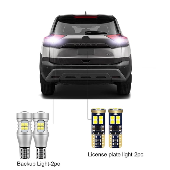 Car LED Bulbs For Nissan Rogue 2008-2026LED Car Reverse Backup Light License Plate Light CANBUS
