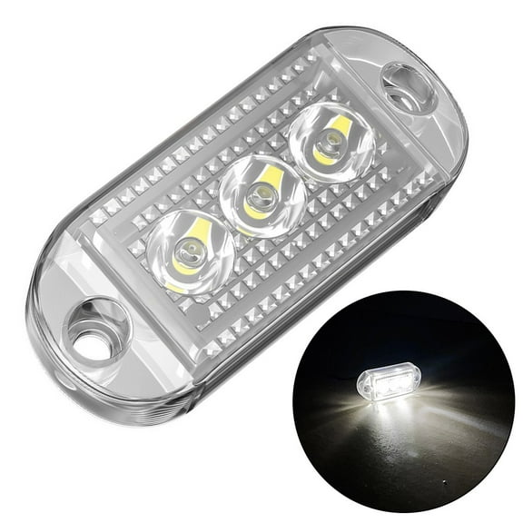 Car LED Clearance Light Waterproof Side Marker Light DC 12-24V 2lines Universal Trucks Trailers Side Marker Lights Rear Lights