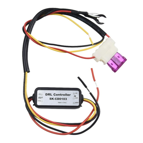 Car LED Daytime Running Light Relay Harness 12-18V 5A Fog Light Controller