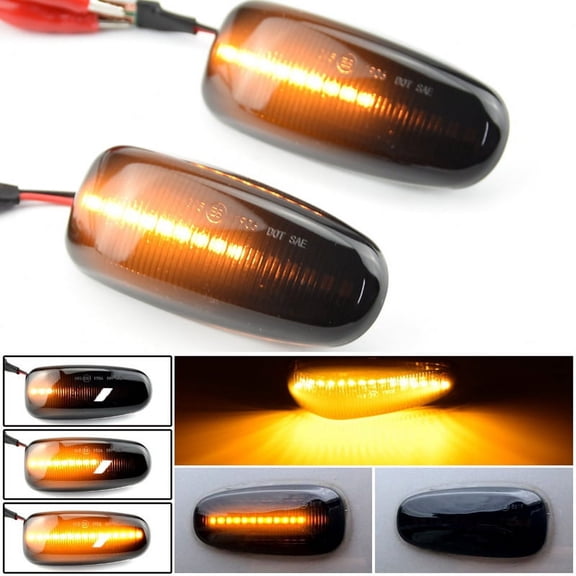 Car LED Dynamic Side Marker Signal Lamp Light Turn Lamp for W210 W202 W208 R170 W638 Black