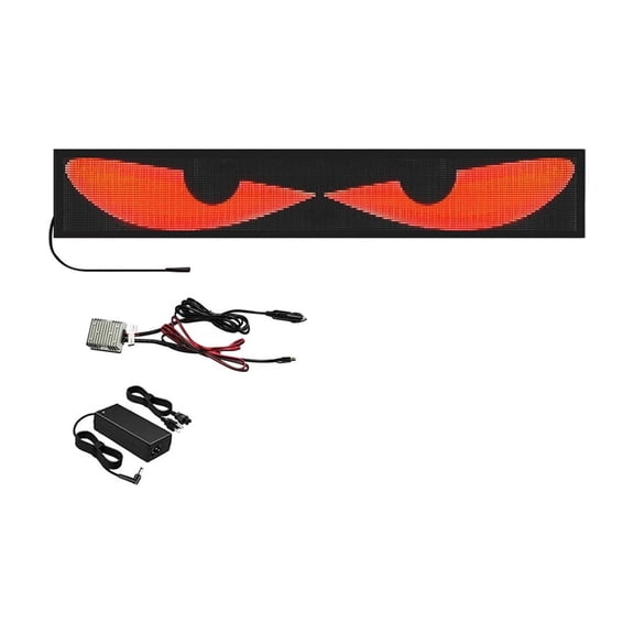 Car LED Eyes under $5! Yannianjz Flexible LED Windshield Eyes for Cars, App Controlled Animated Devil Eye Light Sign for Truck SUV Window