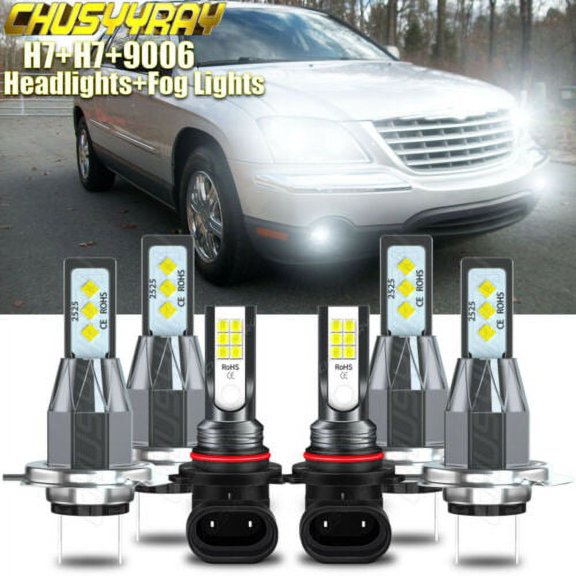 Car LED Headlight Fog light For Chrysler Pacifica 04-06